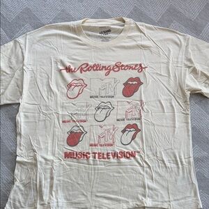 American Eagle Outfitters Cream Rolling Stones MTV Tee